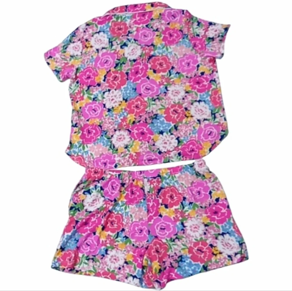 Kate Spade Floral Garden Short Pajama Set Pink Multi Size Large